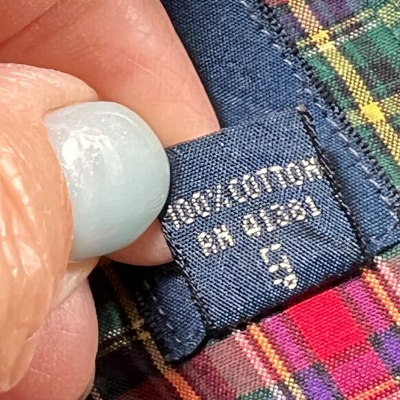 Ralph Lauren Mens XL Classic Fit Red Green Plaid Button-Down Shirt Long Sleeve - Picture 6 of 10